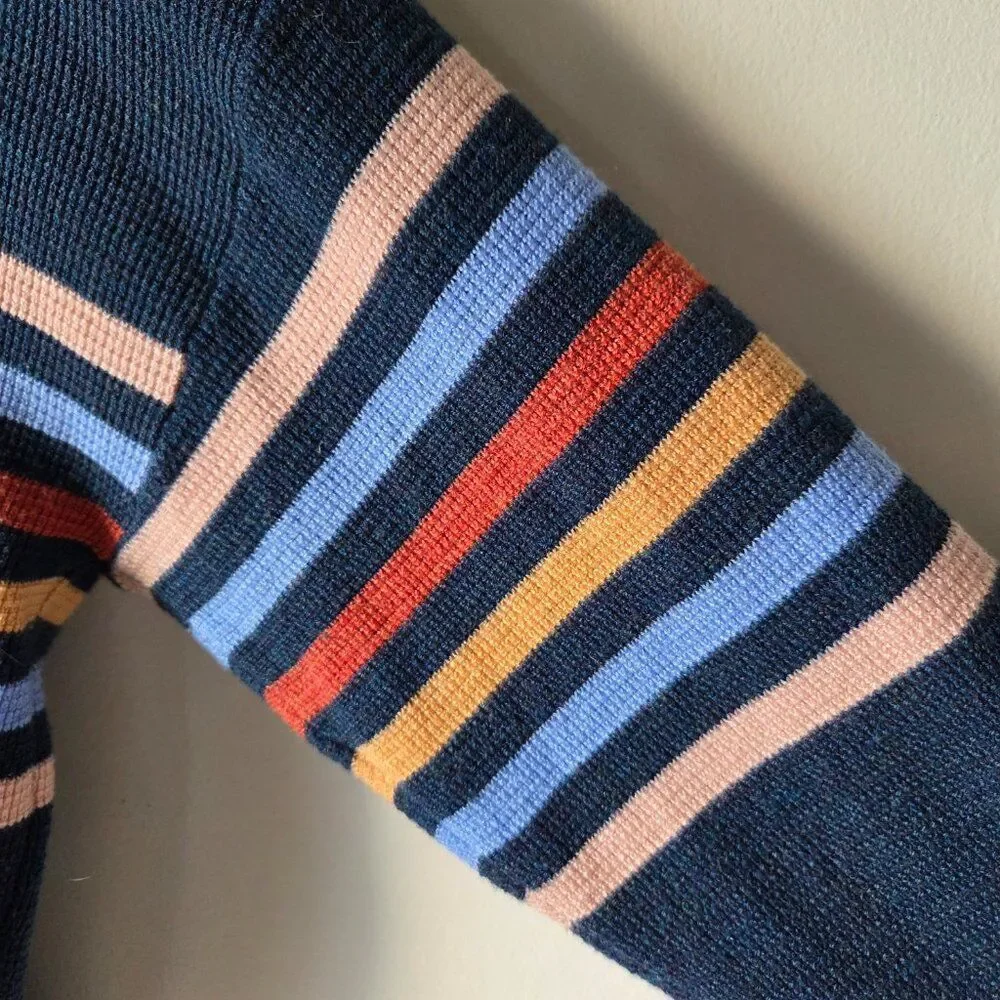 EUC ALTAR'D STATE CREW NECK WOOL BLEND STRIPED SWEATER TOP SIZE M